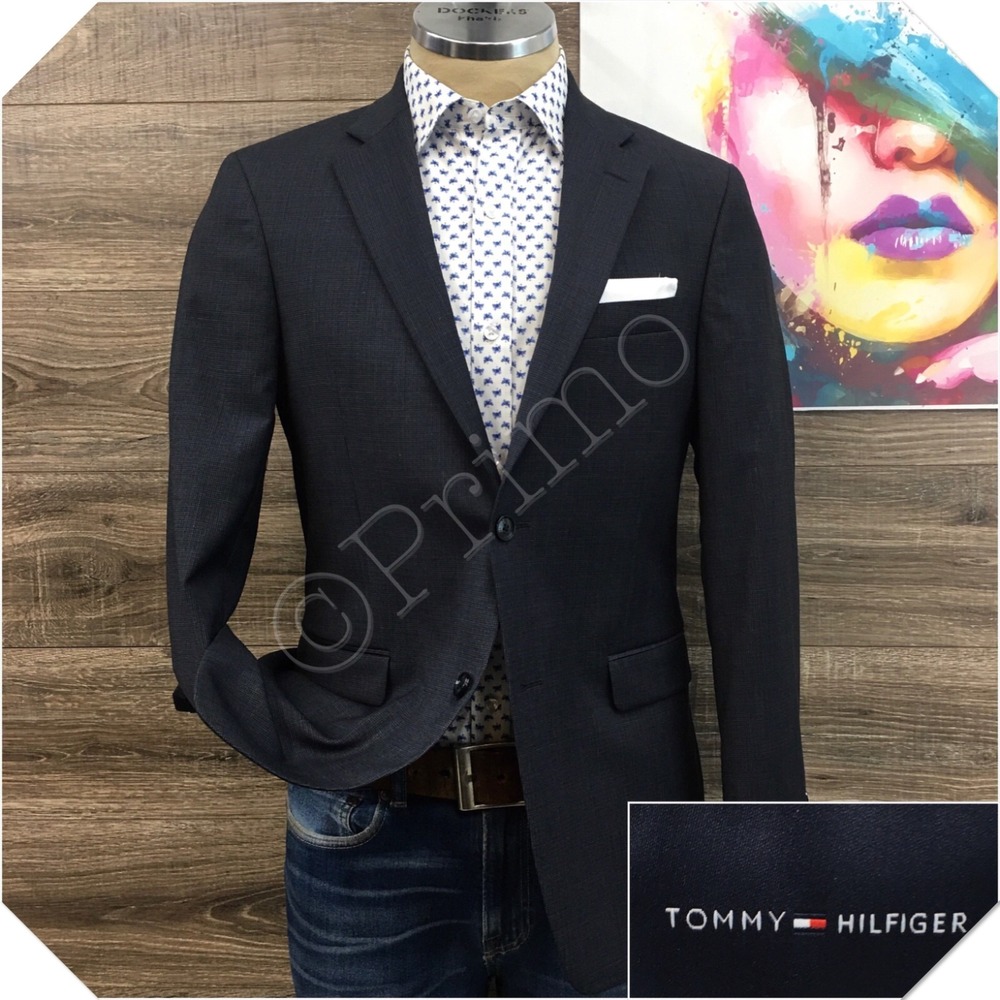 TOMMY HILFIGER Mens Wool Blazer Sport Coat‎ Casual Jacket Size 38R Classic Suit